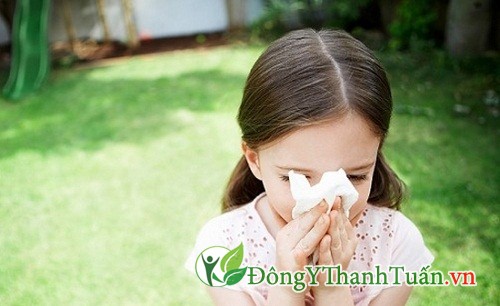 Trẻ bị sổ mũi rất nhiều khi bị viêm mũi dị ứng