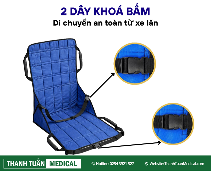 Khóa cài dễ dàng tháo lắp