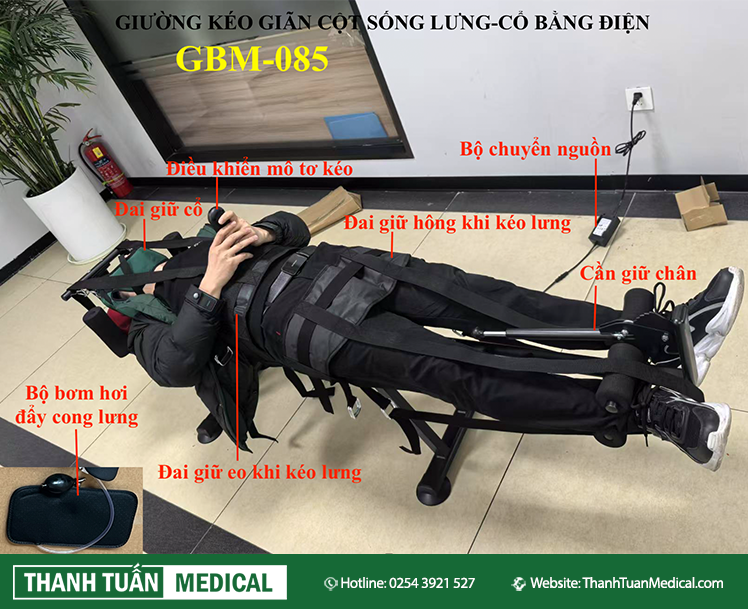 Giường điện kéo giãn cột sống cổ, lưng, cổ toàn thân GBM-085