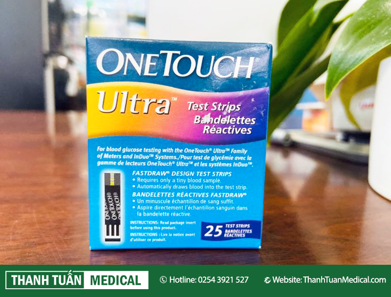 Que thử đường huyết OneTouch Ultra cho kết quả đo đường huyết có độ chính xác lên đến 99%