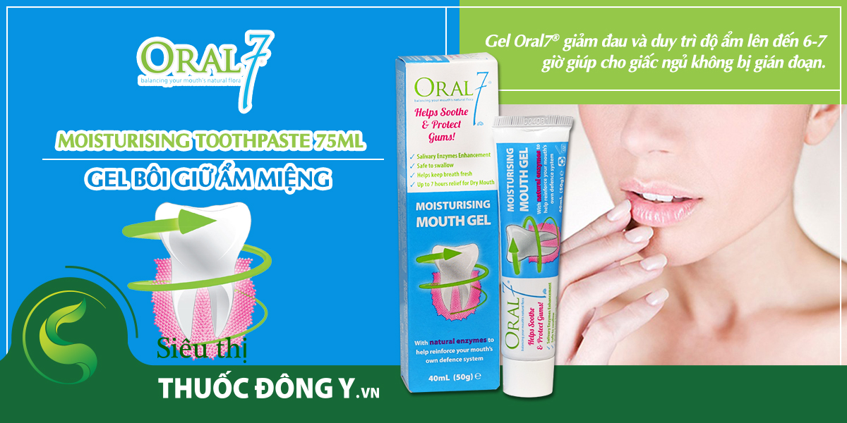 Gel bôi giữ ẩm miệng Oral7® Moisturising 40ml