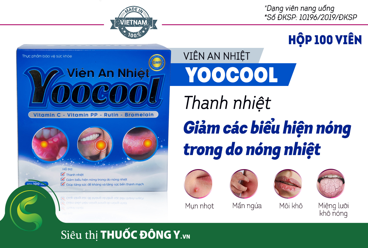 Viên An Nhiệt YooCool – Thanh nhiệt, giúp giảm các biểu hiện nóng nhiệt 