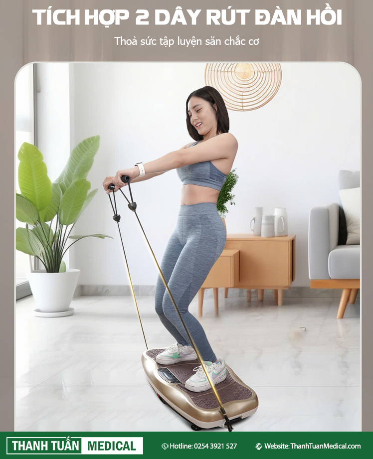 Hai dây kéo tay hỗ trợ tập luyện và giữ thăng bằng hiệu quả
