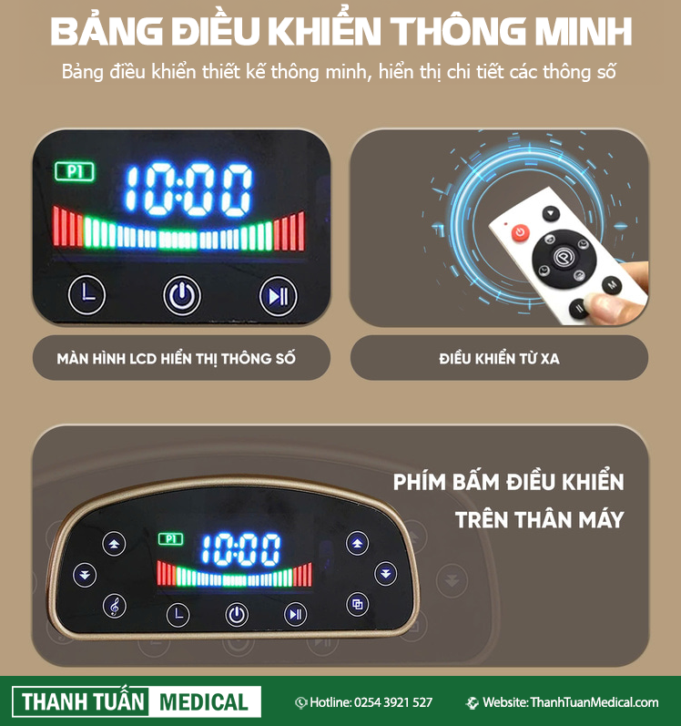 Bảng điều khiển thiết kế thông minh, hiển thị chi tiết các thông số