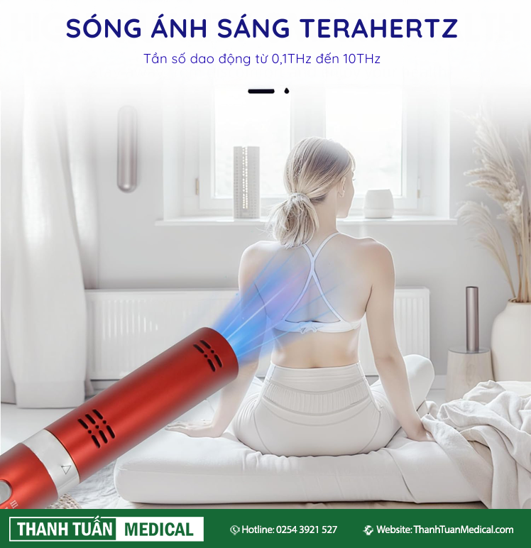 Sóng terahertz với tần số dao động từ 0,1THz đến 10THz giúp năng lượng đi sâu vào cơ thể