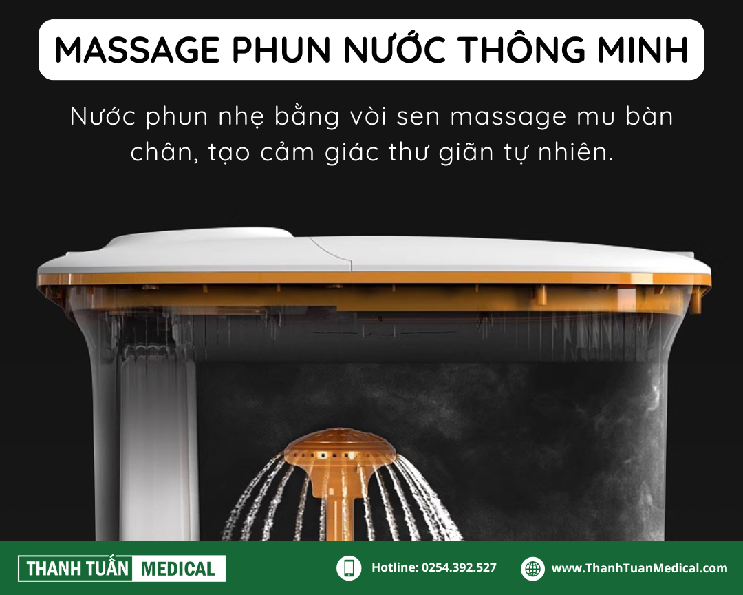 Chức năng massage phun nước thông minh