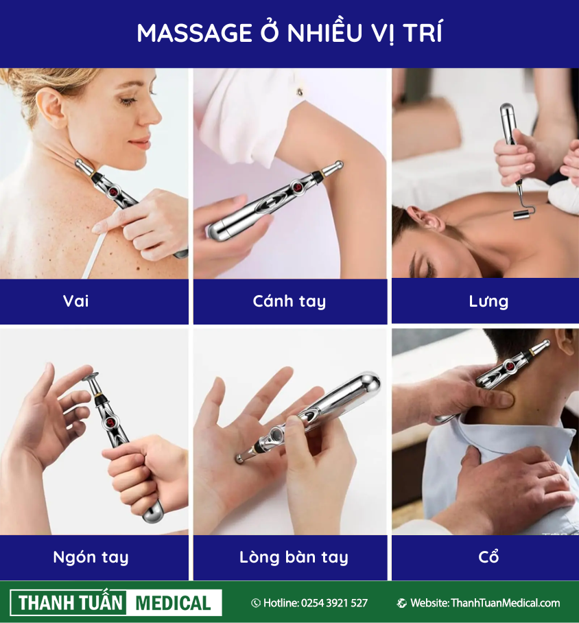 Massage, thư giãn cho nhiều vị trí trên cơ thể