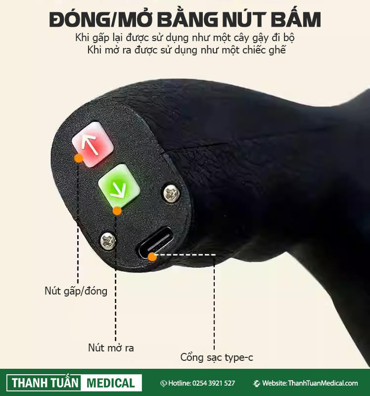 Đóng/mở thông minh chỉ bằng nút bấm, dễ thao tác Đóng/mở thông minh chỉ bằng nút bấm, dễ thao tác