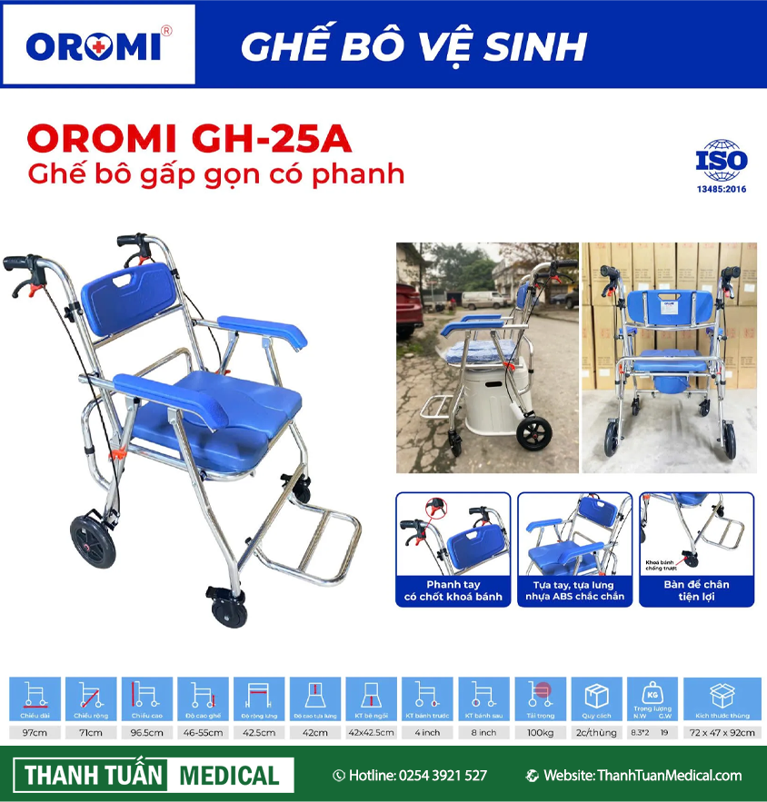 Ghế bô vệ sinh Oromi GH-25A