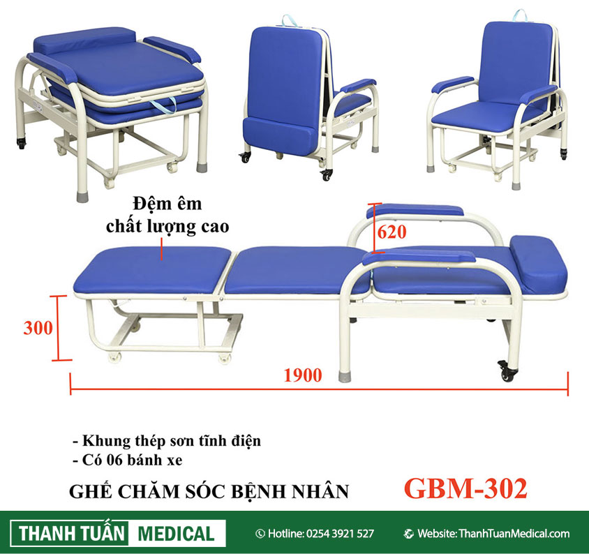 Ghế đa năng chăm sóc bệnh nhân GBM-302
