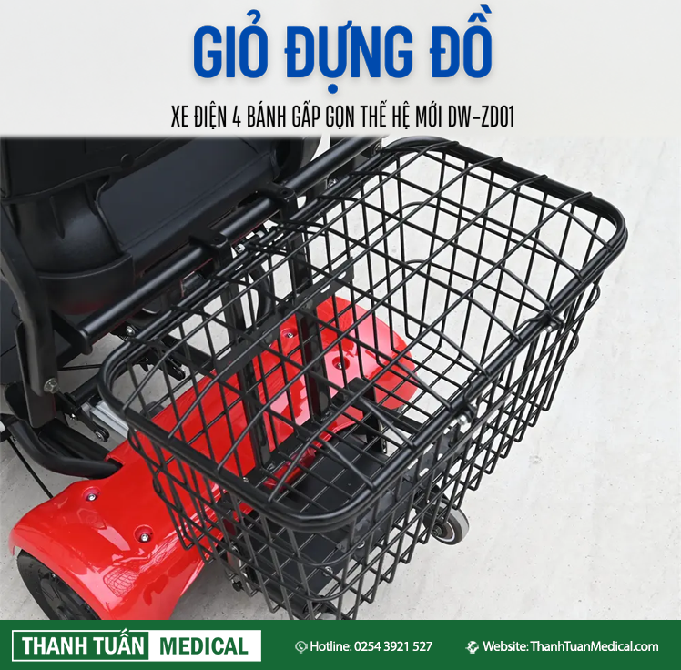 Giỏ đựng đồ phía sau lớn