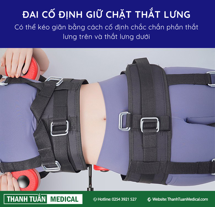 Đai cố định giữ chặt vùng thắt lưng