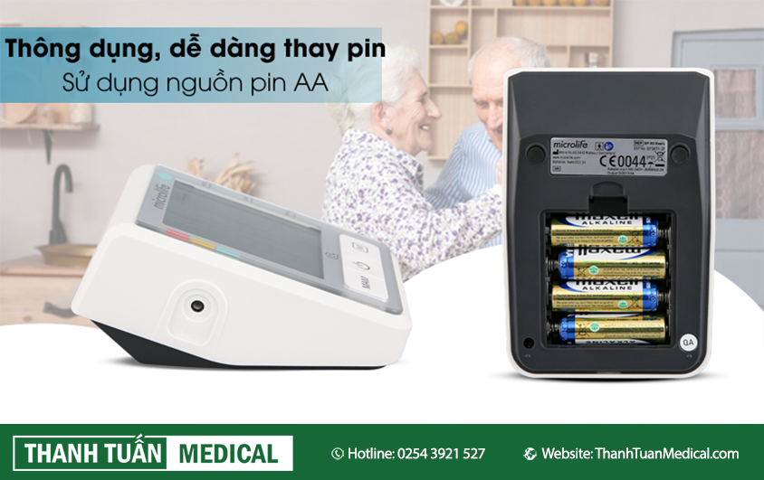 Máy đo huyết áp tự động Microlife B3 Basic - Dùng 4 pin AA