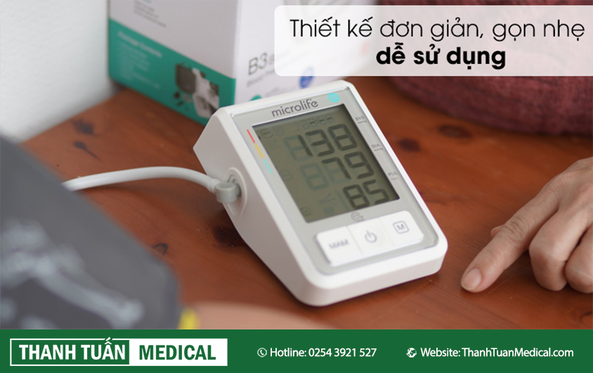 Máy đo huyết áp Microlife B3 Basic thiết kế đơn giản, gọn nhé