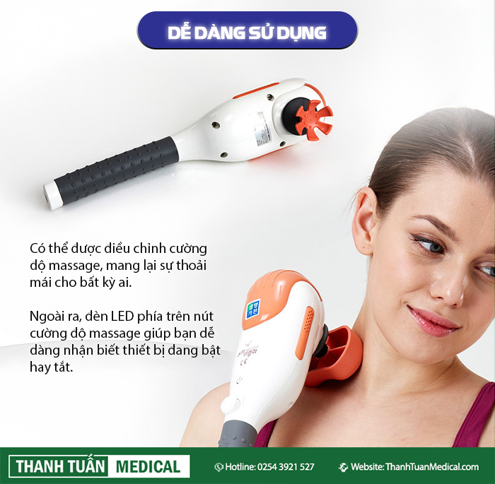Tùy chỉnh cường độ massage linh hoạt Tùy chỉnh cường độ massage linh hoạt