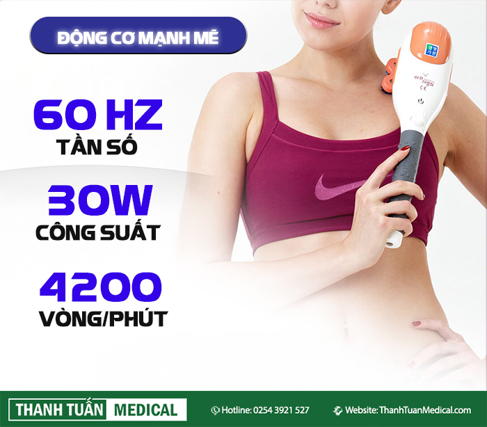 Động cơ mạnh mẽ tạo lực rung đều, giúp đạt hiệu quả tối ưu trong quá trình massage Động cơ mạnh mẽ tạo lực rung đều, giúp đạt hiệu quả tối ưu trong quá trình massage