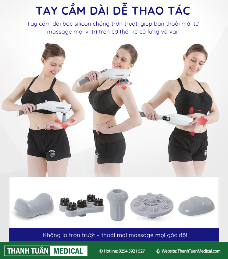 Tay cầm êm ái giúp cầm chắc chắn, không bị rung lắc Tay cầm êm ái giúp cầm chắc chắn, không bị rung lắc