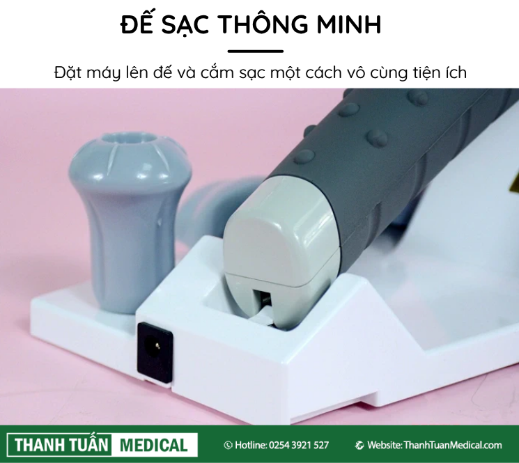 Máy massage Welbutech Kangaroo K-5000E trang bị đế sạc