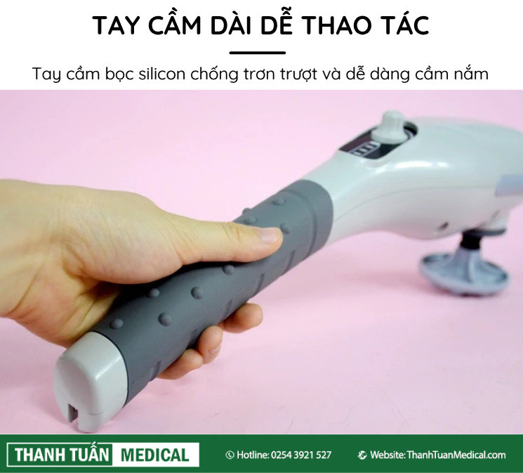 Máy massage Welbutech Kangaroo K-5000E có tay cầm bọc cao su