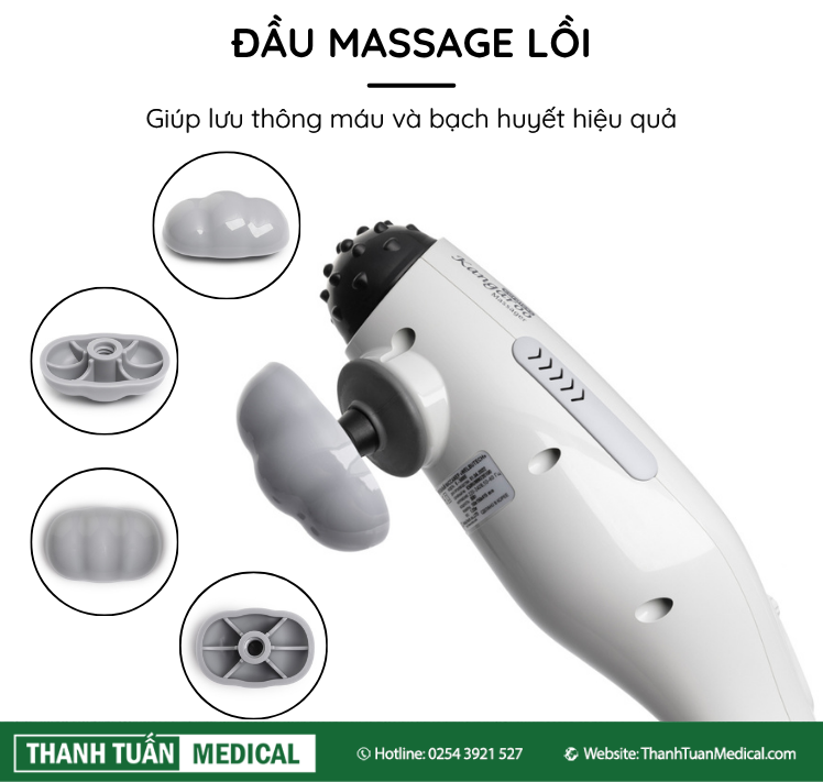 Đầu massage lồi