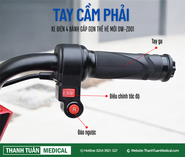 Xe tay ga còn có chức năng lùi (đảo ngược)