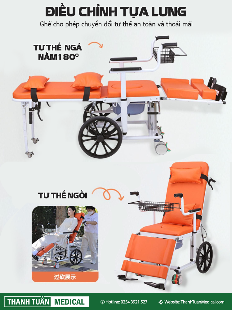 Thay đổi linh động từ tư thế ngồi sang nằm nhanh chóng Thay đổi linh động từ tư thế ngồi sang nằm nhanh chóng