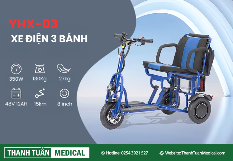 Xe điện 3 bánh YHX-03 gấp gọn di động 