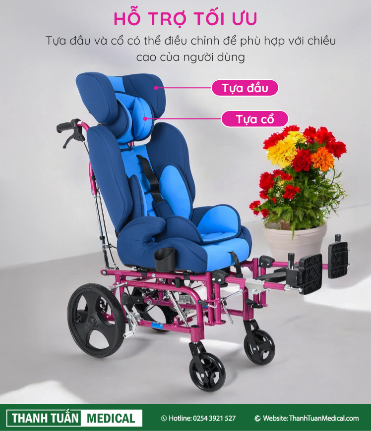 Tựa đầu và cổ có thể điều chỉnh độ cao