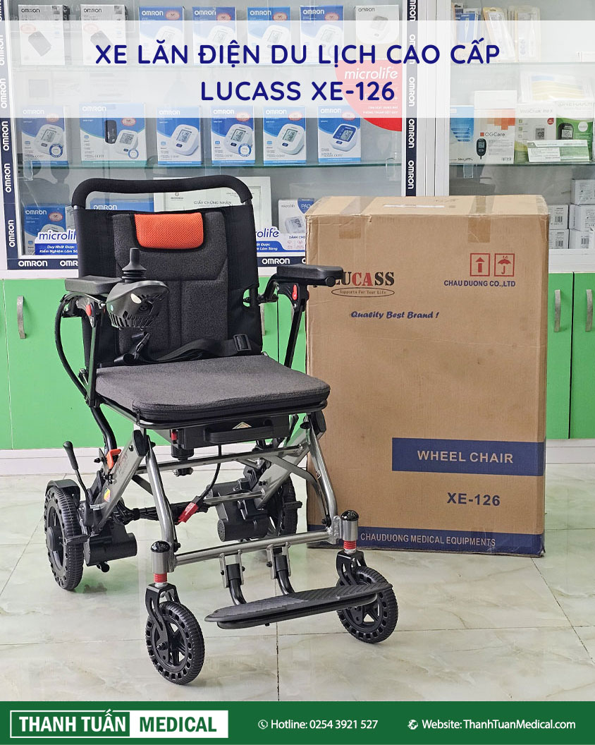 Xe lăn điện du lịch cao cấp Lucass XE-126
