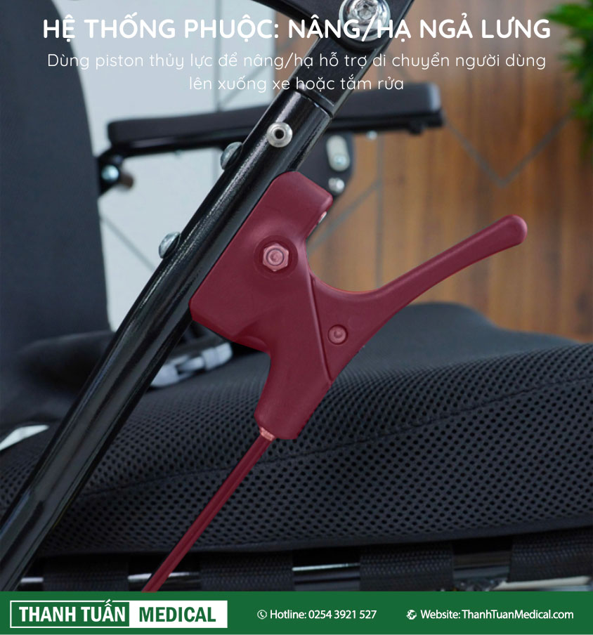 Hệ thống phuộc: nâng/hạ ngả lưng Hệ thống phuộc: nâng/hạ ngả lưng