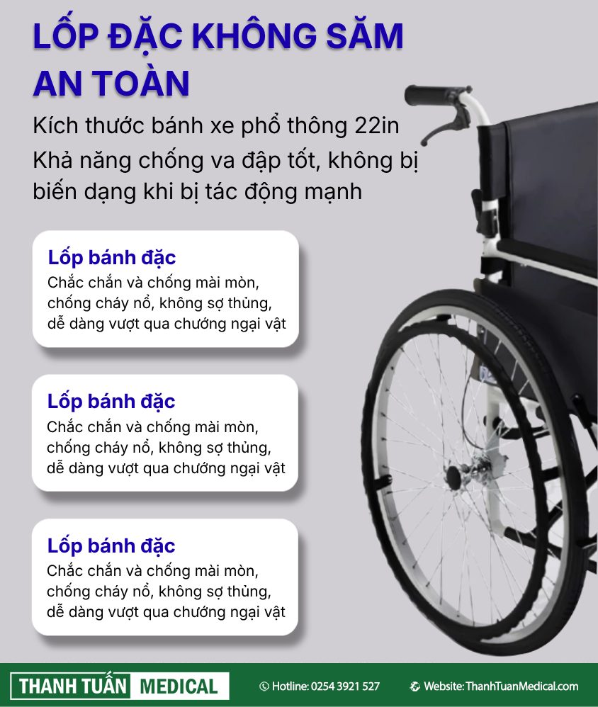 Bánh lốp đặc không săm Bánh lốp đặc không săm