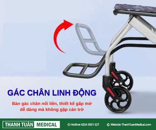Gác chân có thể gập gọn Gác chân có thể gập gọn