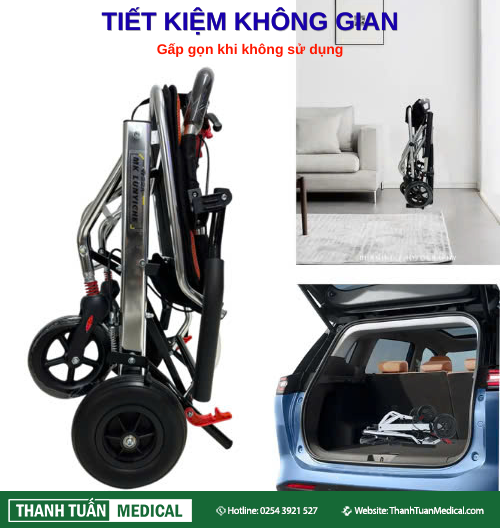 Có thể được gấp lại để lưu trữ gọn gàng trong cốp xe Có thể được gấp lại để lưu trữ gọn gàng trong cốp xe