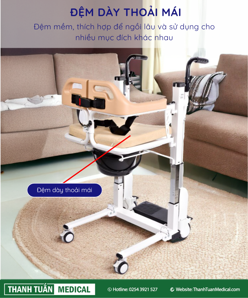 Đệm dày đảm bảo trải nghiệm ngồi thoải mái