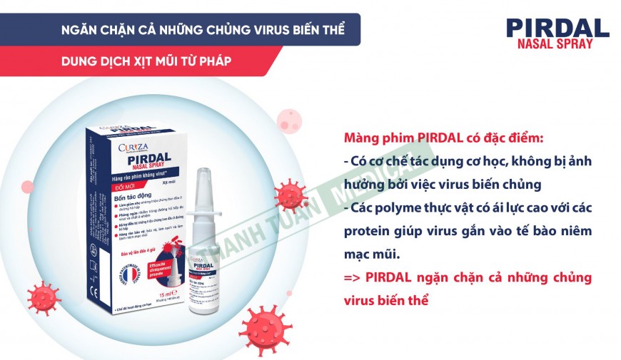 4 Cơ chế tác động vượt trội xịt mũi kháng virus PIRDAL Nasal Spray - Giúp bảo vệ toàn diện đường hô hấp