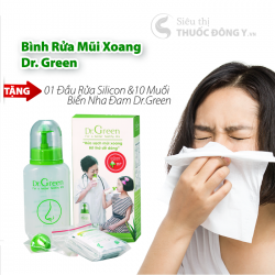 Bình Rửa Mũi Xoang Dr. Green (Tặng Kèm Đầu Rửa Silicon + 10 Muối Biển Nha Đam Dr.Green)