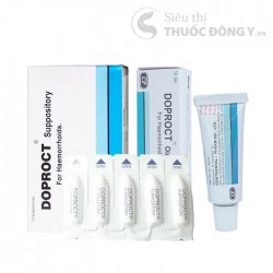 Bộ đôi sản phẩm điều trị trĩ nội – trĩ ngoại Doproct (Thuốc nhét và kem xoa)