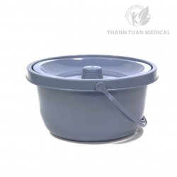 Bô Tròn Nhựa Xám - Phụ Kiện Ghế Bô Vệ Sinh Cho Người Già