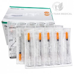 Bơm Tiêm Insulin Tiểu Đường Bbraun Omnican 1ml/100IU - Hộp 100 cái