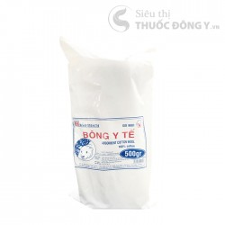 Bông Gòn Y Tế Bảo Thạch Thấm Nước 500g - 100% Bông Tự Nhiên Thấm Hút Cao Và Nhanh