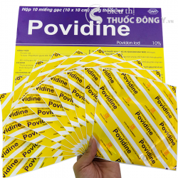 Gạc Povidine 10% Hộp 10 Miếng - Giúp Đắp Vết Thương Hiệu Quả