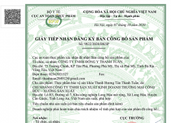 Giấy đăng ký & phiếu kiểm nghiệm Thanh Hương Tán