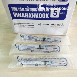 Giới Thiệu Bơm Tiêm Sử Dụng Một Lần Vinahankook Loại 5ml/cc
