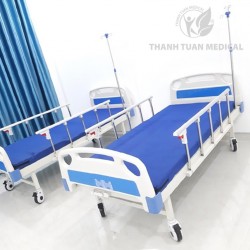 Giường bệnh nhân 1 tay quay cao cấp tay quay gập gọn Model G01B  - BH 36 tháng