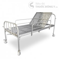 Giường Y Tế Inox 1 Tay Quay - Giúp Người Bệnh Cảm Thấy Thoải Mái Khi Nằm