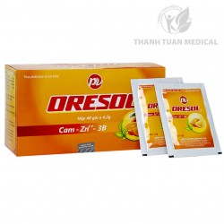 Gói uống bù nước điện giải ORESOL 3B Hương Cam, hỗ trợ bổ sung năng lượng giúp cơ thể mau phục hồi (H/40g/4,1gr)