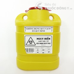 Hộp Huỷ Kim Tiêm Nhựa 6,8 Lít (Hộp hủy mũi tiêm y tế đã sử dụng)