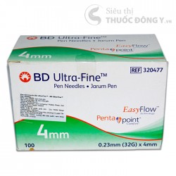 Kim tiêm isulin BD Ultra Fine Pen Needles 32G - Đầu kim tiêm sử dụng cho bút chích Insulin đái tháo đường 32G x 4mm