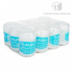 Lố 12 Lọ, Hộp Bông Vệ Sinh Tai Mũi Softtana NGƯỜI LỚN (120 Que)