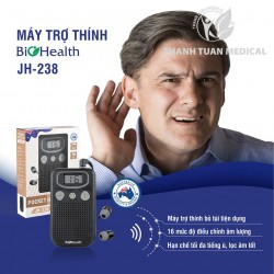 MÁY TRỢ THÍNH Bỏ túi có dây Biohealth JH-238  - Thương hiệu Úc - BH 1 năm